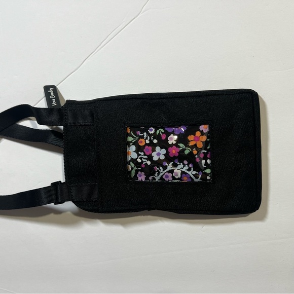 Vera Bradley Crossbody Phone Purse Black Floral Pattern - Picture 5 of 6